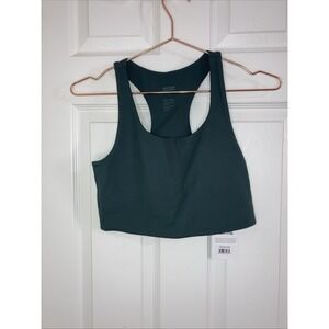GIRLFRIEND COLLECTIVE‎ Green PALOMA RACERBACK BRA Large NWT
